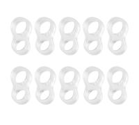 Luckious 10 Pcs PVC Clear No Punch Doorknob Buffer, Shape of 8 Doorknob Buffer Anti Knock Wall Protector, Prevents Wall Damage, Doorknob Protector, Cushions Walls