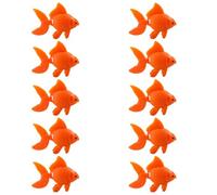 Luckious 10 PCS Realistic Floating Artificial Goldfish for Aquariums - Plastic Decorative Fish for Fish Tanks and Water Displays - Stable, Lifelike Aquarium Ornament