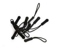 Luckious 10 Pieces Zipper Pull Zip Tags Cord Pulls - Black Zipper Extensions