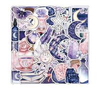 Luckious 100 PCS Iridescent Magic Moon Graffiti Stickers Waterproof Decorative Stickers for DIY Phone Cases,Laptops,and More,Removable Without Residue