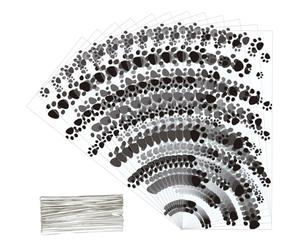 Luckious 100 PCS Plastic Cute Paw Print Pattern Candy Wrappers Dog Paw Gift Bags- Perfect for Cookie and Candy Packaging