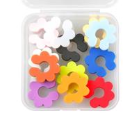Luckious 12PCS Drink Marker - Silicone Wine Marker, Wine Glass Charms for Party, Champagne Flutes, Cocktails, Martinis (Flower Pattern, Assorted Colors)