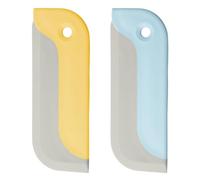 Luckious 2 PCS Creative Silicone Wiper, Car Cleaning Wiper, Multi-Purpose Small Wiper, Multi-Purpose Shower Wiper Suitable for Kitchen, Bathroom, Car Mirrors, Window Glasses and Smooth Surfaces