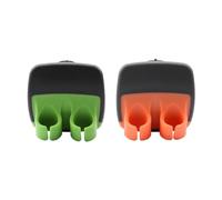 Luckious 2 Piece Hand Vegetable Peeler，Hand Peeler Rubber Finger Gloves，Silicone Finger Gloves Kitchen Gadgets Comfort Peeling Pumpkins，Carrots，Cucumbers，Potatoes，& More (Green & Orange) (2211-139A)