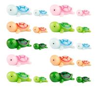 Luckious 20Pcs Mini Resin Turtle, Mini Turtle Ornament Mini Resin Animal Turtle Figurine for Garden DIY Miniature Landscape Aquarium Potted Plants