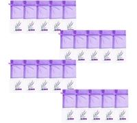 Luckious 20PCS Refillable Organza Sachets with Drawstring Ribbon, Empty Floral Lavender Bags for Drawers and Wardrobes