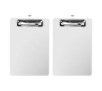 Luckious 2PCS Clipboard-A5 Plastic-Writing Board with Hanging Clip, Upgraded Colourful Writing Board with Rounded Edges, Sturdy and Durable, Enhance Writing Experience. (Blue or White)