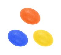 Luckious 3 Pcs Gel Hand Balls, Squeeze Exercise Stress Balls for Arthritis Relief and Hand Therapy - Strengthen Your Grip and Relieve Stress (Blue, Yellow, Orange)