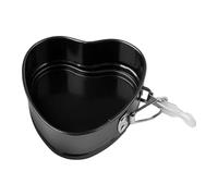 Luckious 4-Inch Heart-Shaped Springform Cake Pan - Non-Stick Carbon Steel Chiffon Cake Mold with Removable Bottom - Ideal for Baking and Oven Use