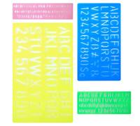 Luckious 4 PCS Alphabet and Number Template Soft Ruler for Early Childhood Education Versatile Drawing and Writing Tool for Kids Random Mixed Colors