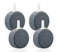 Luckious 4 Pcs Aquarium Air Stone Disc Bubbler - 4 Cm Round Oxygen Diffuser for Nano Air Pumps, Fish Tanks, Buckets, Small Ponds, and DWC Reservoirs