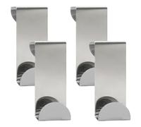 Luckious 4PCS Over The Door Hook for Door, Bathroom - Stainless Steel Versatile Coat Hooks, Over Door Hangers, Reversible Cupboard and Drawer Hooks, Kitchen, Bedroom, Office