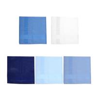 Luckious 5 PCS Men's Handkerchief Set, Cotton Men's Large Handkerchiefs, Pocket Square Handkerchiefs Gifts - For Wedding, Prom, Celebration, Party