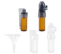 Luckious 5 Pcs Spice Bottle Small Storage Bottle, Spice Powder Tool Bottle with Small Funnel Portable Small Storage Bottle Kitchen Utensils(Brown, White