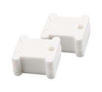 Luckious 50 PCS Plastic Floss Bobbins - Thread Cards with Floss Winder, Embroidery Thread Winder Cross Stitch, Embroidery Thread Organizers for Cross Stitch Weaving DIY Crafting (White)