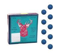 Luckious 50 Pieces 10mm Blue Diamond Pool Cue Tips - Leather Snooker Cue Tips Billiard Tips Snooker Cue Replacement Tips Pool Stick Tips for Pool Cues and Snooker