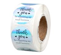 Luckious 500Pcs Thank You Stickers - 2.5cm Adhesive Holographic Rainbow Stickers, Express Gratitude for Supporting My Small Business, Ideal for Online Retailers, Boutiques, and Shops