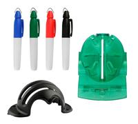 Luckious 6 PCS Golf Ball Marker Line Tool - Transparent Golf Line Marker for Training, Easy-to-Use Golf Accessories for Precise Ball Alignment