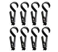 Luckious 8-Piece Tent Canopy Clip Light Hooks, Multifunctional Outdoor Practical Camping Equipment - Versatile Outdoor Camping Accessories for Ultimate Convenience (8*Black)