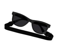 Luckious Baby Sunglasses for Infants - Polarized Silicone Sun Shades with Adjustable Straps for Outdoor Stroller Use - Soft and Comfortable for 0-1 Year Olds(Black)