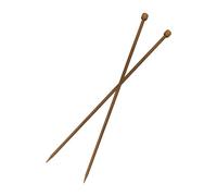 Luckious Bamboo Knitting Needles - Warm Wooden Knitting Pins for Beginners & Professionals, Long Needles for Jumpers, Blankets & Large Projects (6mm/8mm/10mm)
