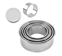 Luckious Biscuit Moulds, Pastry Moulds for Baking, 5 Sizes of Round Biscuit Moulds, Round Biscuit Moulds for Donuts, pies and scones, 2210-104A