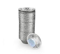 Luckious Brand 100 PCS Tart Foil - Mince Pie Baking Tray, Premium Aluminum Foil Trays for Egg Tart, Cake, Fruit Pie Baking (Disposable)