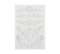 Luckious Brand 3D Baroque Sculpted Cake Mould - Flower Lace Retro Relief Silicone Fondant Mold for Cake Decoration and Handmade Craft DIY