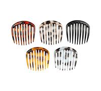 Luckious Brand 5 Pcs French Twist Comb - Retro Celluloid Hair Combs with 9 Teeth, Non-Slip Hair Styling Accessories for Women and Girls