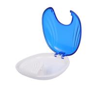 Luckious Brand Press-to-Open Retainer Case: Your Reliable Denture Storage Solution in Blue or Green