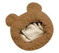 Luckious Cat Bear Hat,Soft Breathable Cute Bear Shape Headwear,Adjustable Bear Ears Pet Hat Kitten Costume Winter Accessory Photo Props Gifts for Cat Puppy Dog(Brown)