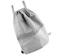 Luckious Drawstring Bags,Large Waterproof Gym Sports String Bag,Swimming Drawstring Bag School Backpack for Kids Women Men Shopping Travel Outdoor(Grey)