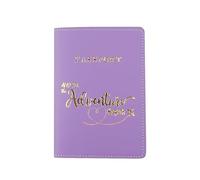 Luckious Elegance in Every Journey Passport Holder Cover, Passport Cover Case Organiser for Passport, Credit Card, Money, Business Cards - Secure and Stylish Travel Companion (Purple)