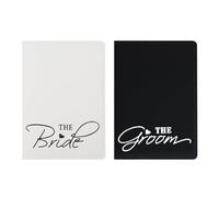 Luckious Embark on Adventures Together Mr and Mrs Passport Covers, Travel Wallet Case Organiser for Passport, Credit Card - Stylish Duo for Your Journey of A Lifetime (Black+White)