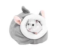 Luckious Hamster Bed - Soft and Cozy Small Animal Bedding Sleeping Retreat for Hamsters, Hedgehogs, Guinea Pigs, Cute and Warm Hamster House (Grey)