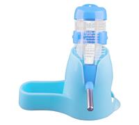 Luckious Hamster Water Bottle Automatic Feeder Hanging or Placement Dual Purpose Drinker with Stand 80ml Feeder Dispenser for Hamsters, Rabbits, Guinea Pigs, Squirrels, Small Animals