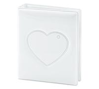 Luckious Kpop Small Card Album,3 inch Single Frame Polaroid Photo Album,Photo Box with Love Charm,32 pcs into Mini Album Photo,for Aidou Small Card,Photo,Mini Film (White)