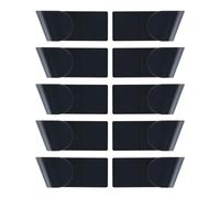 Luckious Pan Lid Holder: 10Pcs Wall Mount Pot Lid Racks - Adjustable Punch-Free Organizer for Pot Covers and Plastic Cutting Boards - Ideal Kitchen Storage Solution (Black)