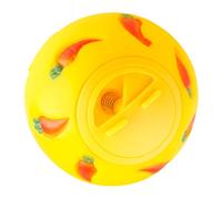 Luckious Pet Treat Dispensing Ball Toy - Adjustable Slow Feeder for Small Animals,Ideal for Guinea Pigs,Rabbits, and Hamsters - Easy to Clean,Yellow