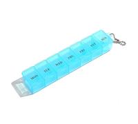 Luckious Pill Box Organizer - 7 Day, Once-a-Day Pill Dispenser for Medication, Supplements, and Vitamins, Blue