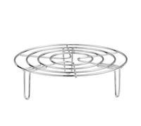Luckious Round Air Fryer Rack, Stainless Steel Round Steam Rack, Multi-Purpose Cooking Steam Cooling Rack for Air Fryer, Steamer, Kitchen Accessories (19CM)