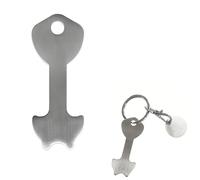 Luckious Set of 2 Shopping Trolley Release Keys, Shopping Trolley Remover, Stainless Steel Removable Shopping Trolley Token, Coin Keychain