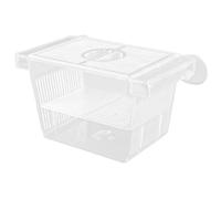 Luckious Transparent Breeding Isolation Box - Double Deck Plastic Hatching Spawning Box for Aquarium Fish Fry Farming and Protection