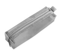 Luckious Transparent Gauze Pen Bag - for Students, Examination Large Capacity Portable Stationery Bag - Simple Creative Storage Bag (Grey)