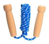 Luckious Wooden Handle Speed Jump Rope Durable,Slip-Resistant Fitness Tool for Outdoor and Gym Use Suitable for Kids and Adults（Blue)