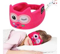 Luckits Kids Bluetooth Eye Mask for Sleeping Kids Headband Headphones Musical Sleep Eye Mask with Speakers Wireless Bluetooth Headband Headset Blackout Eye Covers Blindfolds for Travel (red)