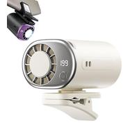 LUCKKY 2026 Car Clip On Air Conditioner Fan with LED Display, 360° Rotation Personal Cooling Mini Fans, 199 Speeds Adjustable, USB Rechargeable Portable Fan for Home, Office, Camping, Gym (Beige)
