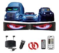 LUCKKY 2PCS TryLightRide Car Eyes, LightRide Eyes, Animated Light Ride Car Eyes, Flexible Digital Scrolling LED Display, Programmable DIY LED Eyes Light for Cars Windshield with APP&Remote (92x374mm)