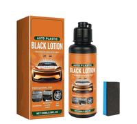 LUCKKY Auto Plastic Restorer Kit, 100ml Plastic Restorer for Cars, Car Interior Care Kit with Sponges, Auto Plastics Black Lotion, Restore Faded Plastics & Rubber (1PCS)