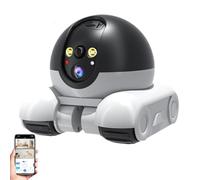 LUCKKY BlinkyBot Camera - 360° View Blinkybot Robot, Movable Home Robot, Dual-Lens Smart Robot Camera, 1080p HD Wi-Fi Mobile Pet Cameras with App Control, 2 Way Audio, Night Vision